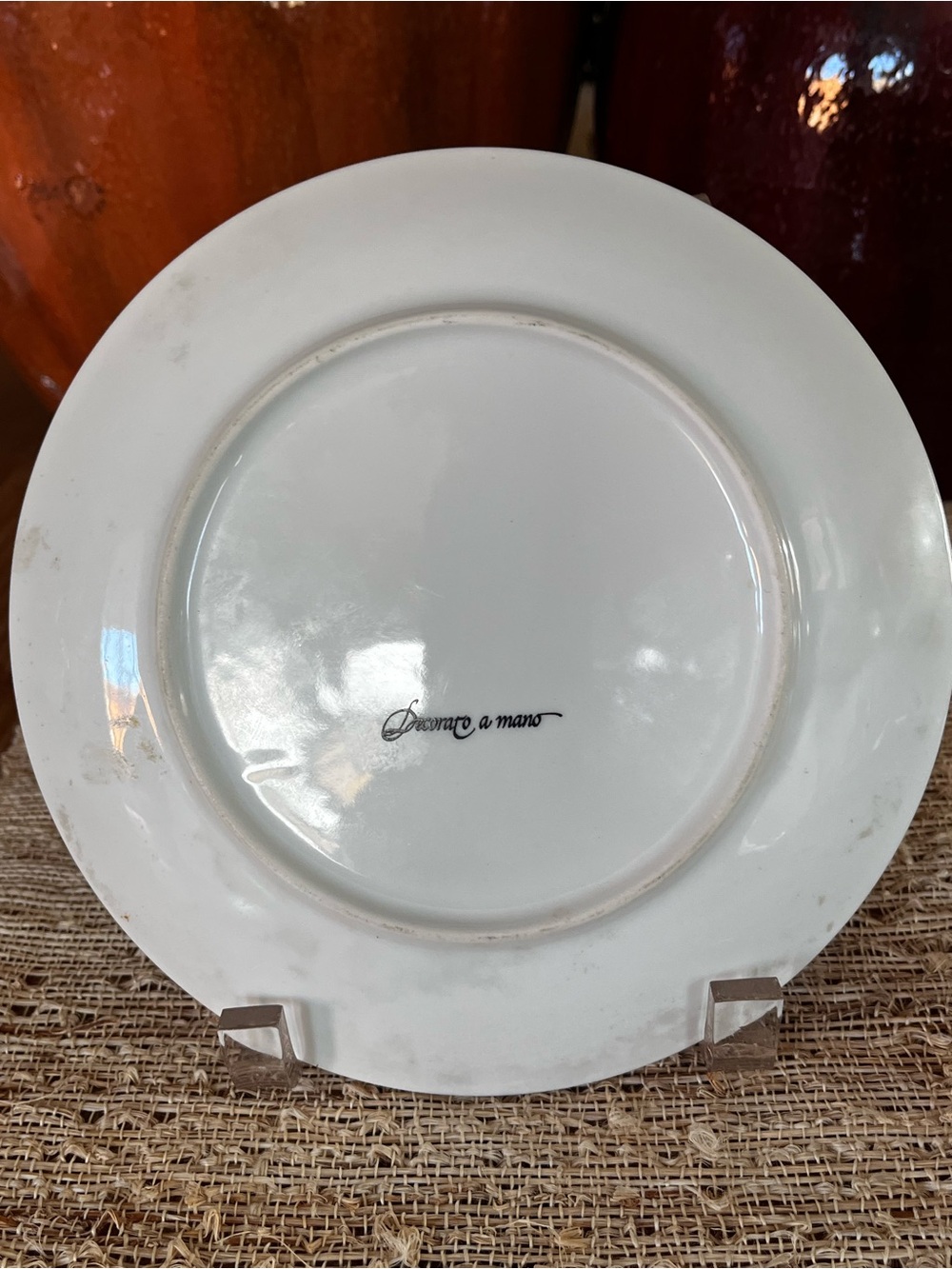Repro “Madonna Della Seggiola” by Raphael Renaissance Art Plate Handpainted 7.5” - Picture 5 of 10
